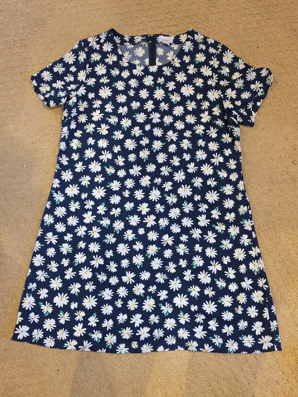 Old Navy Navy and White Daisy Shift Dress